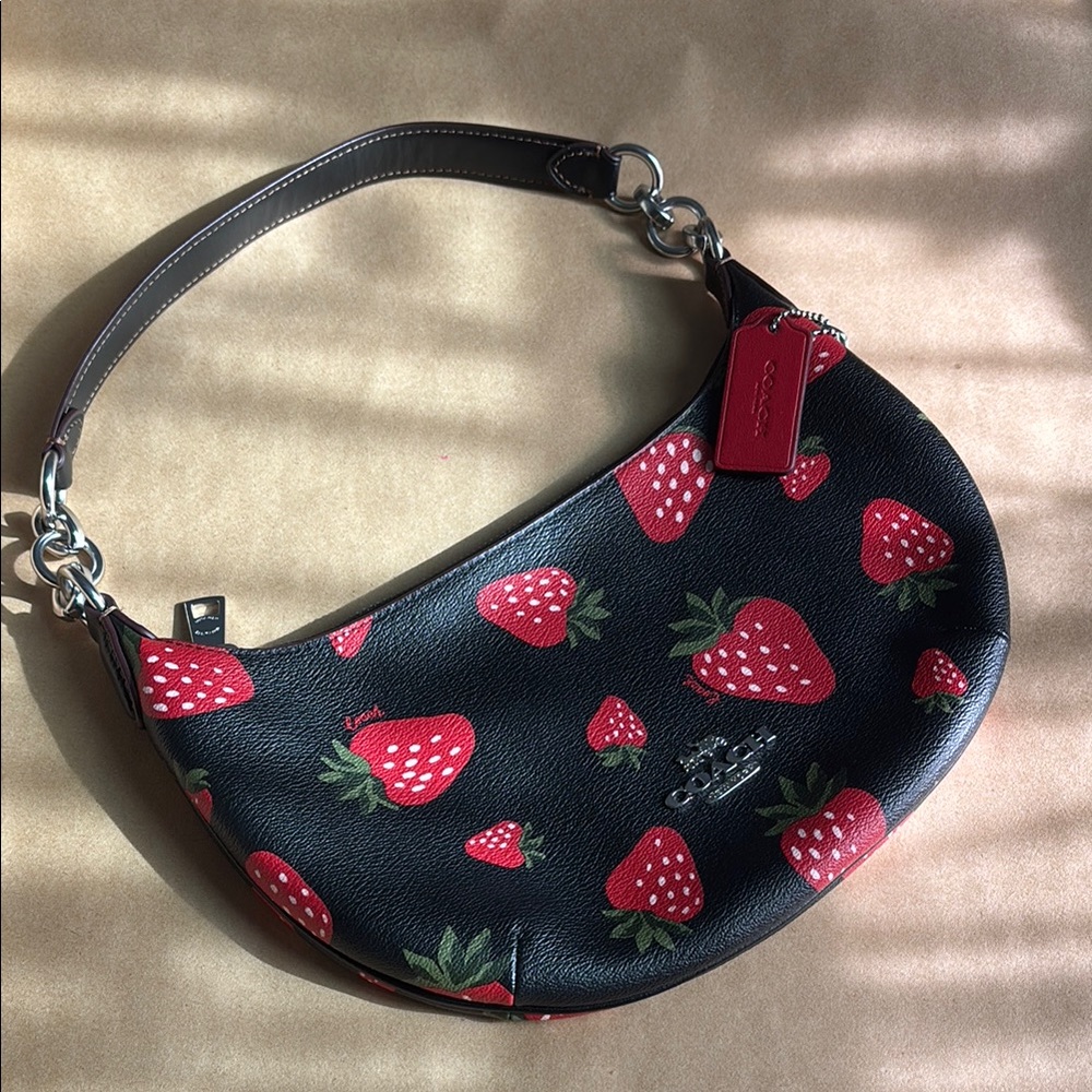 Coach Black Strawberry Print Women's Bag